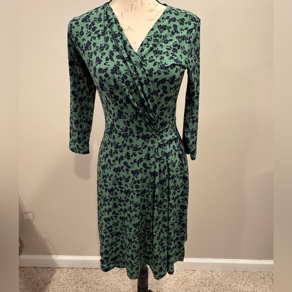 Hail3y:23 Floral Green Wrap Dress